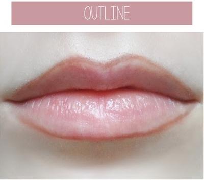 Image result for menggambar lip liner melebihi garis bibir