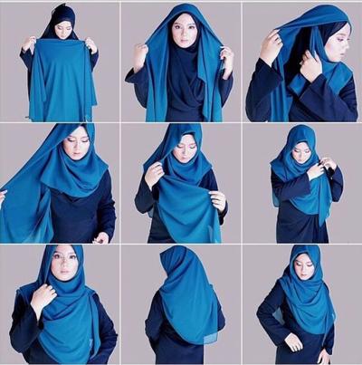 Tutorial Hijab Jilbab Segiempat