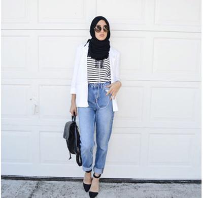 5 Tips Mix and Match Celana  Jeans  untuk Hijabers Agar 