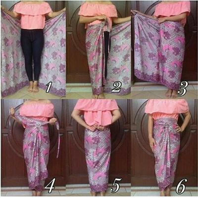 Ini Dia Tutorial Menggunakan Rok  Lilit  Batik yang Praktis  