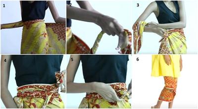 Ini Dia Tutorial Menggunakan Rok  Lilit  Batik  yang Praktis 