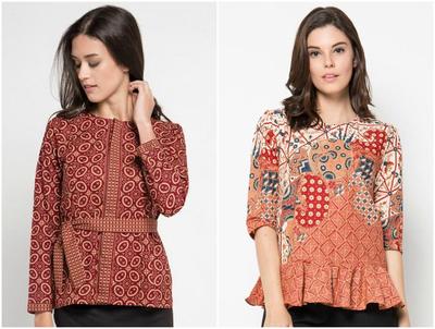 Model Baju Batik Wanita Untuk Kerja Kantoran | MODEL BAJU BATIK WANITA