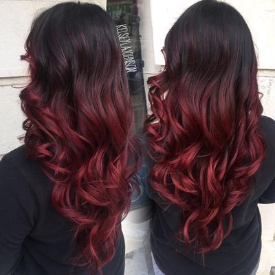 Kombinasi Warna  Seru untuk Inspirasi  Cat  Rambut  Merah Ombre