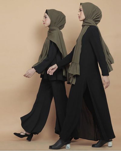 Gamis Hijau Army Cocok Dengan Jilbab Warna Apa Gambar Islami