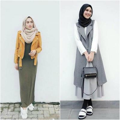 Hijab Ootd Rok Dan Outer