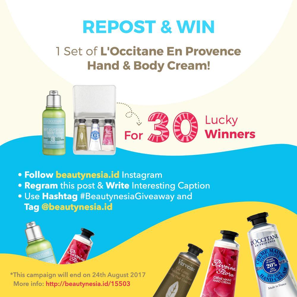 Instagram Giveaway Repost Menangkan 1 Set Skin Care Dari L