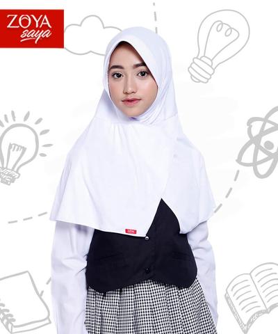 Jilbab Elzatta Putih Polos