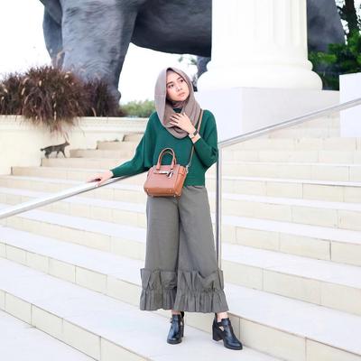 Gamis Hijau Army  Cocok Dengan Jilbab  Warna  Apa Gambar Islami