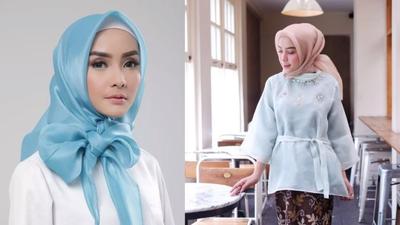 Jilbab Organza Warna Mocca