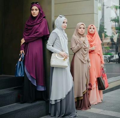 Inspirasi Model Gamis Muslimah Syar I Polos Yang Cocok Dan Modern