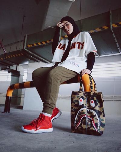 style baju baseball hijab