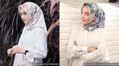 Padu Padan Warna Krem Hijab Modis Idul Fitri