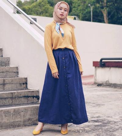 25+ Trend Terbaru Ootd Hijab Pakai Rok Levis