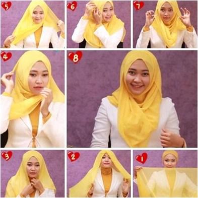 Tutorial Jilbab Segi Empat Untuk Kebaya Sederhana