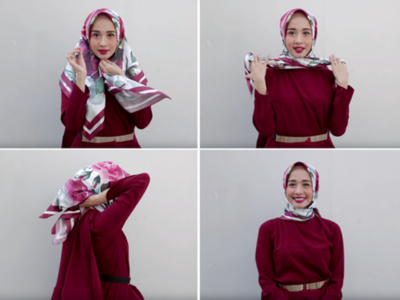 Tutorial Hijab Segi Empat Untuk Kondangan Simple