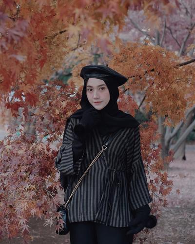 Style Hijab Dengan Topi Baret