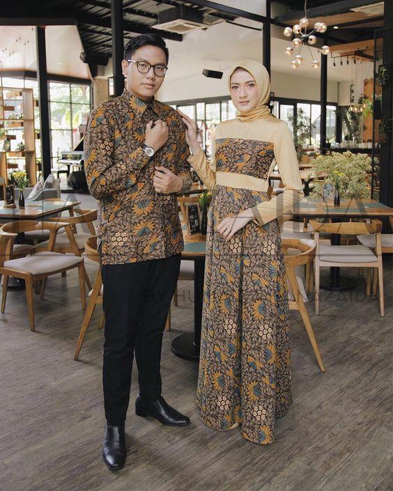  Desain  Baju  Batik Couple  Kombinasi 