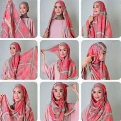 Tata Cara Memakai Hijab Segi Empat Simple