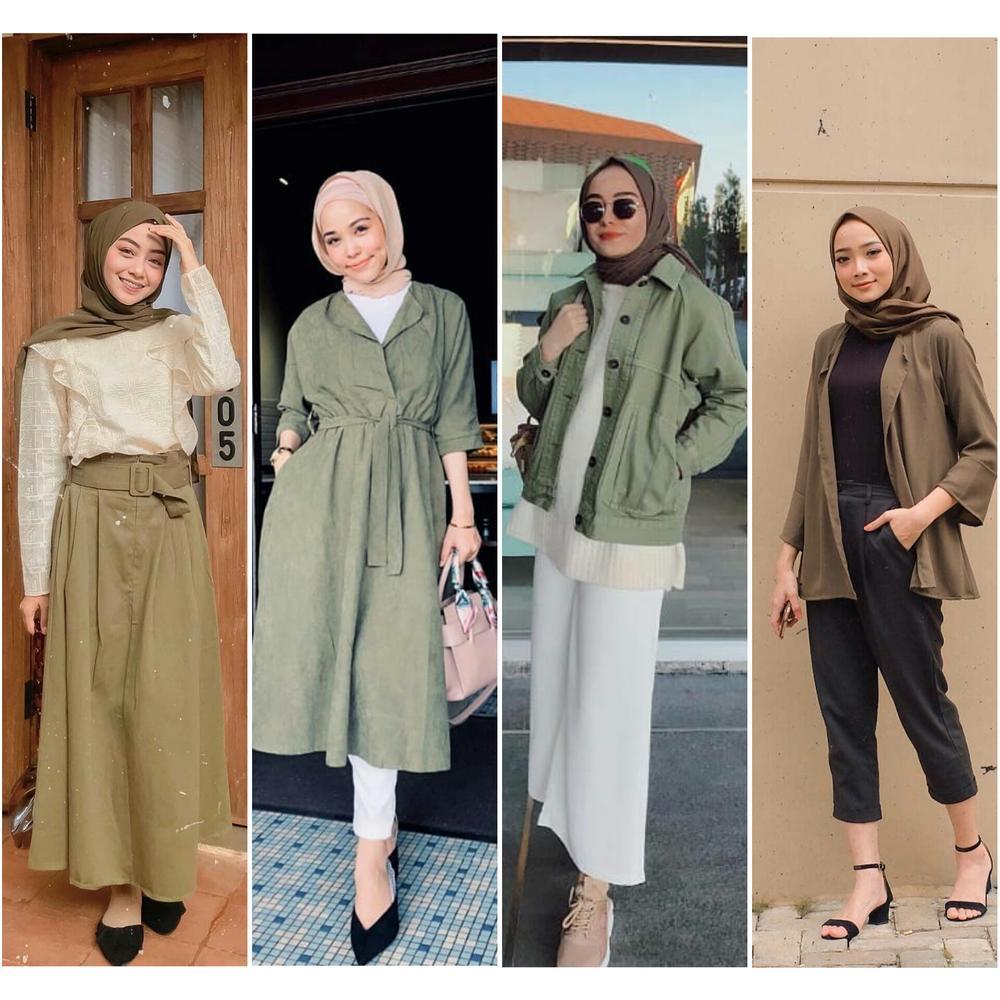  Baju Army Polos Cocok Dengan Jilbab Warna Apa Fashion