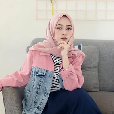 40+ Koleski Terbaik Style Hijab Jaket Jeans Pink