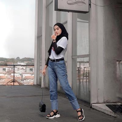  Style  Hijab Casual Ootd  Hijab Celana  Jeans Boyfriend  